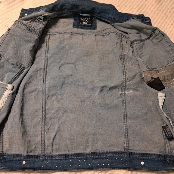 Mens Rebel (R3bel) Jean Jacket Size M - Picture 10 of 12